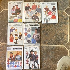 Set of 7 Sewing Patterns (western shirts)